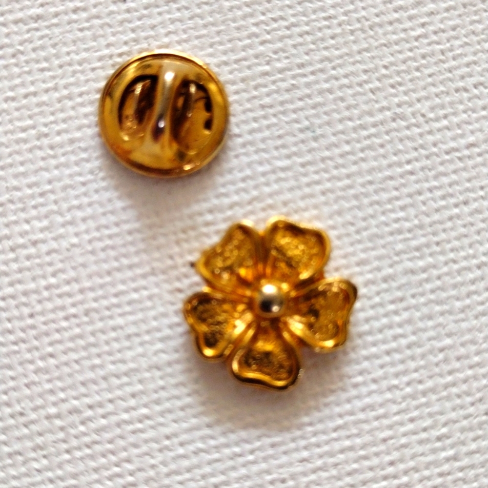 Ballou Reg'd flower lapel pin brooch.